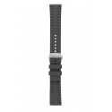 Traser® H3 silicone watch strap  with folding clasp, BLACK