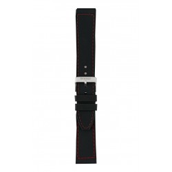 Traser® Red Combat rubber watch strap, 20-22 mm