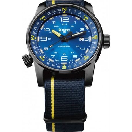 Traser® P68 Pathfinder Automatic Blue, NATO blue-yellow