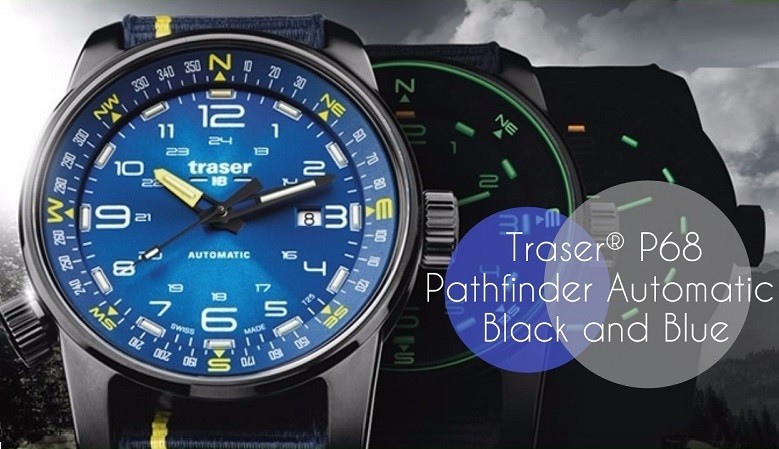 Traser® P68 Pathfinder Automatic Blue ir Black